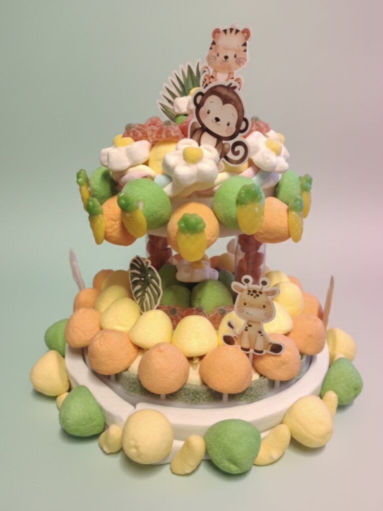 Gâteau de bonbons jungle